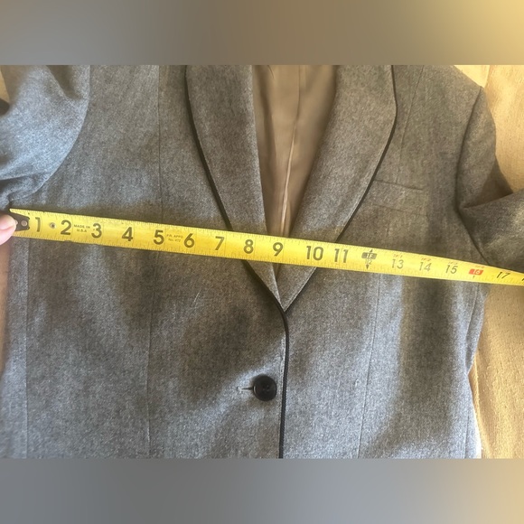 DANIEL FOR SPELLBOUND WOMEN'S GREY WOOL JACKET SZ 9 W/Black Piping CAREER WEAR - Picture 8 of 15